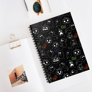 Boo, babe black Spiral Notebook - Ruled Line