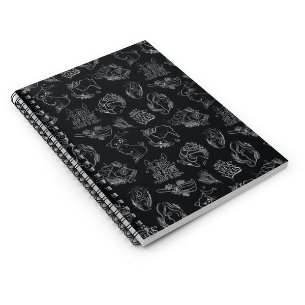 Black flame candle Spiral Notebook - Ruled Line