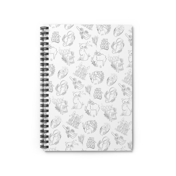 Oh Booooooook witchy Spiral Notebook - Ruled Line