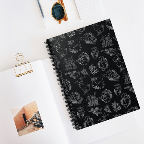Black flame candle Spiral Notebook - Ruled Line