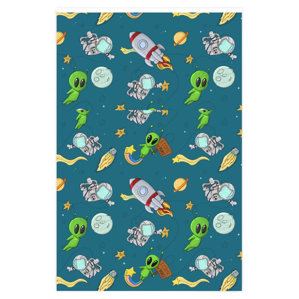 Out of this world Alien gather Wrapping Paper