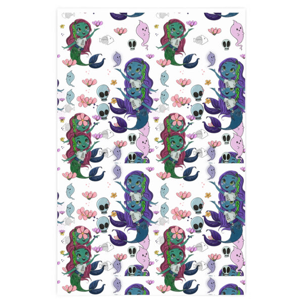 Cute Zombie Mermaid Wrapping Paper