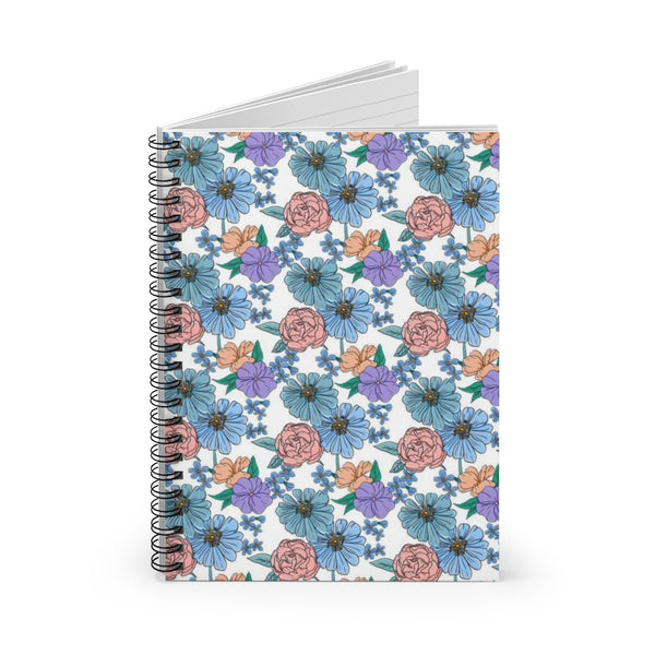 Botanical Spiral Notebook - Ruled Line Garden journal