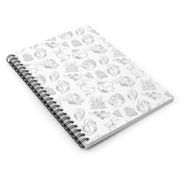 Oh Booooooook witchy Spiral Notebook - Ruled Line