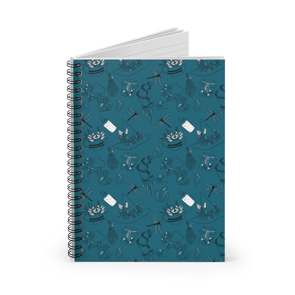 An Eclectic Witch teal Spiral Notebook - Ruled Line