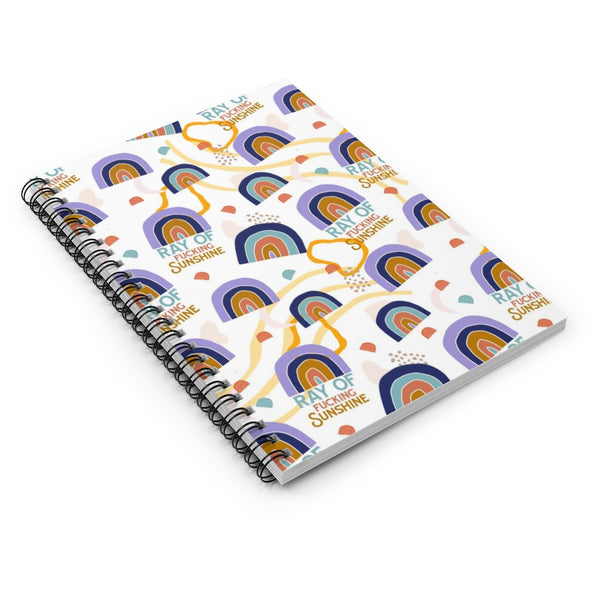 Retro Rainbow Spiral Notebook - Ruled Line