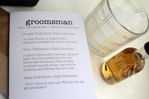 Funny will you be my groomsman Proposal card