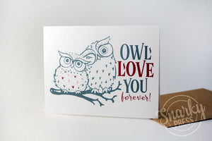 Owl Love you forever love card