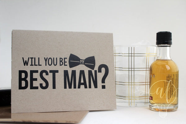 will you be my best man wedding party proposal card
