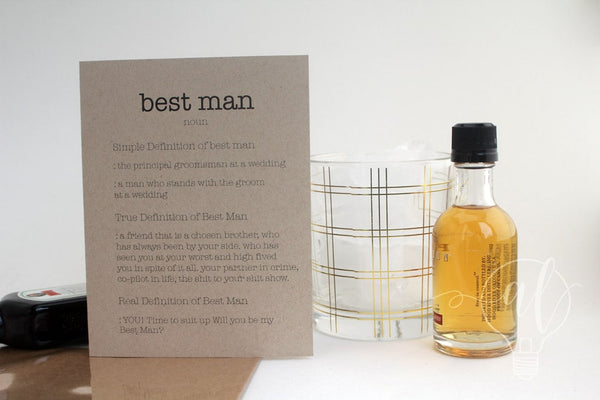 Will you be my Best Man Card wedding party invite card