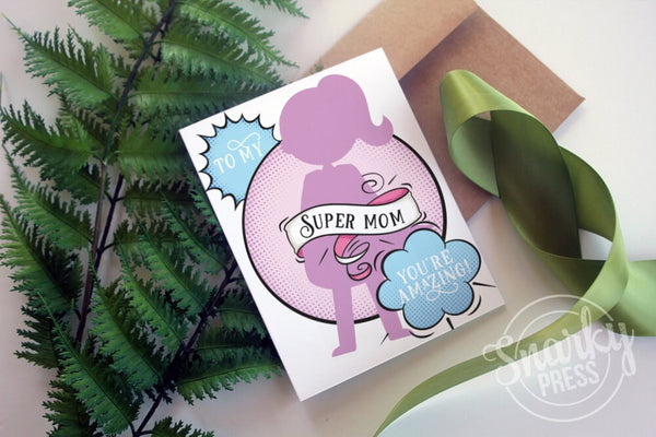 Super Mom mother's day card