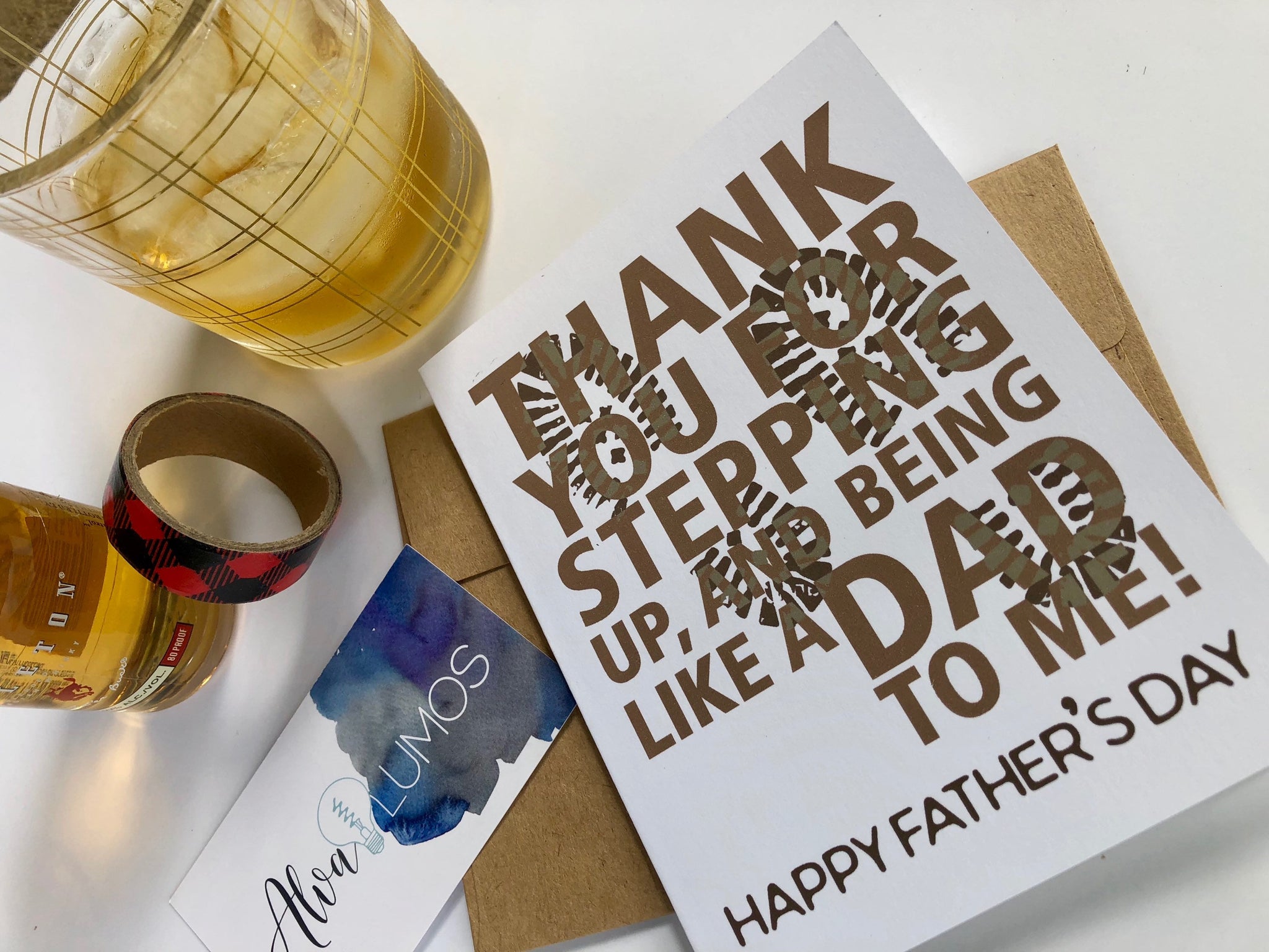 Step dad, thanks for stepping up, fathers day card