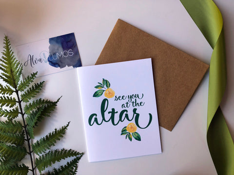 See you at the Altar wedding day card