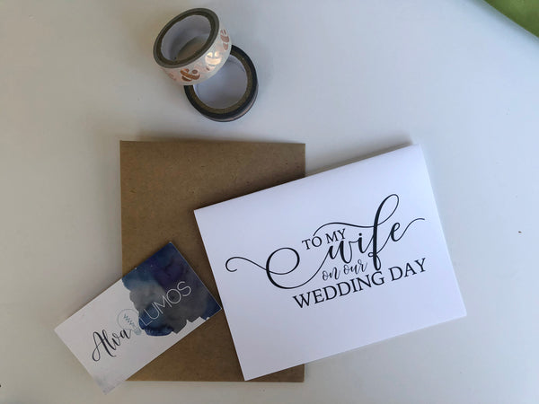 Wedding card to your bride on your wedding day