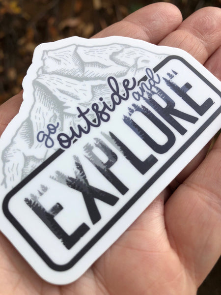 Go outside and explore sticker