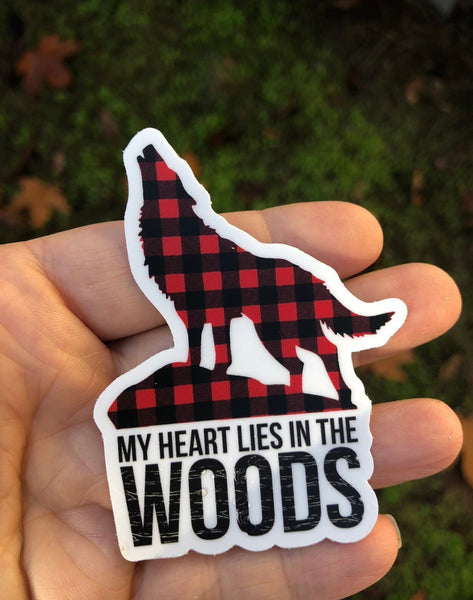 My heart lies in the woods sticker Nature sticker
