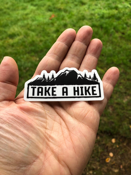 Take a Hike campy sticker