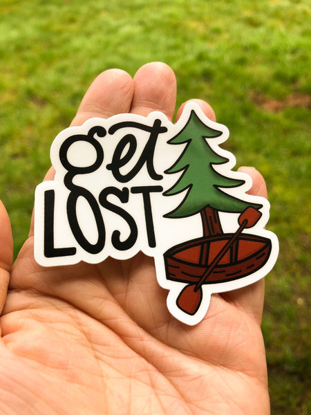Get Lost mountain sticker