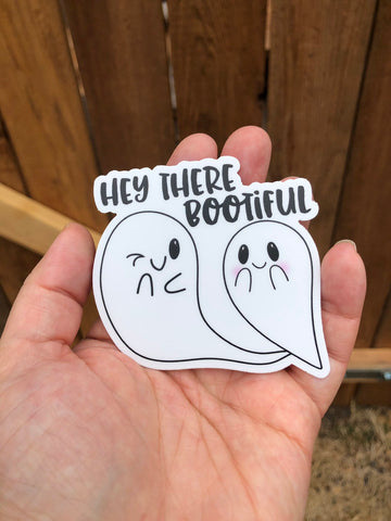 Hey there bootiful ghost halloween sticker