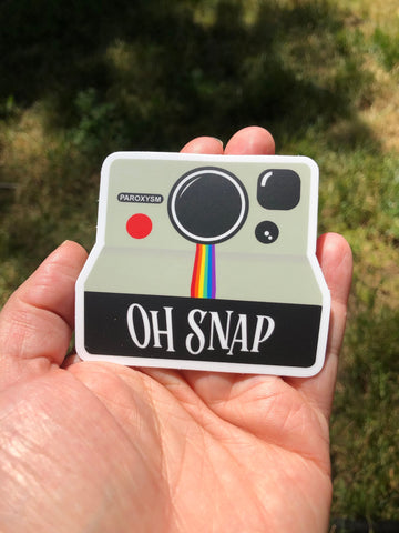 Oh Snap retro camera sticker