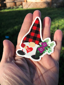 Valentines Garden Gnome sticker
