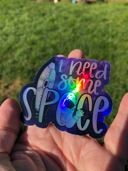 I need some Space holographic Sticker