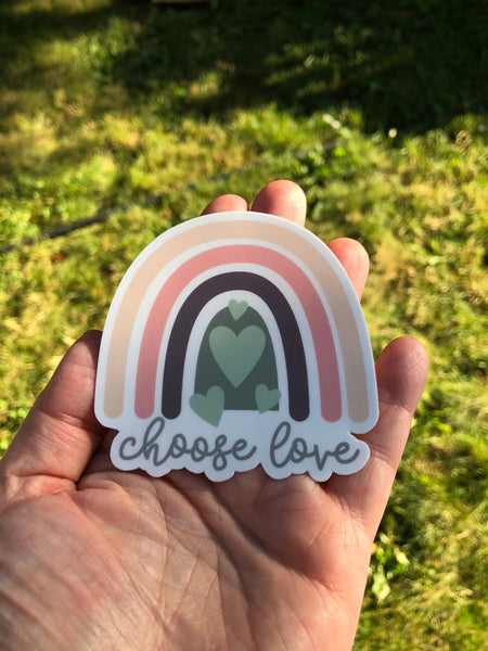 Choose love rainbow sticker
