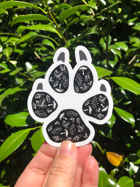 Dog paw print sticker
