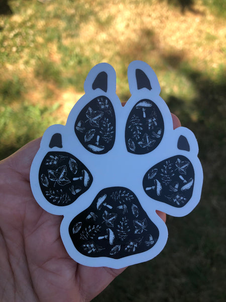 Dog paw print sticker