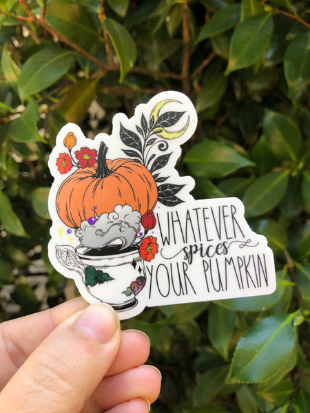 Whatever spices your pumpkin sticker, psl fall sticker