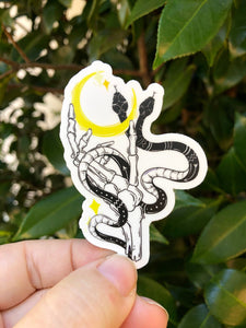 Witchy vibes two headed snake sticker