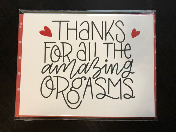 Thanks for all the amazing orgasms funny love card