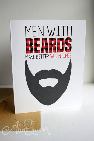 Men with beards make better Valentines card