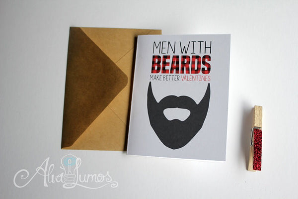 Men with beards make better Valentines card