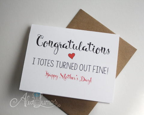 Congratulations Mom! Sassy Mother's Day card