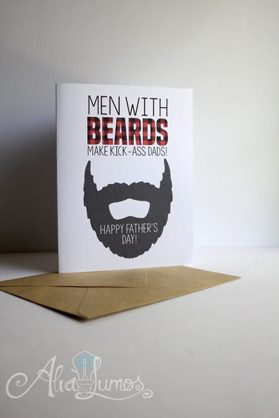 Men with Beards make kick-ass Dads! Father's Day Card